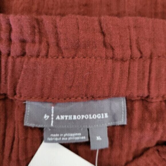 Anthropologie April Gauzy Tank Crimson Sz XL - Picture 4 of 12